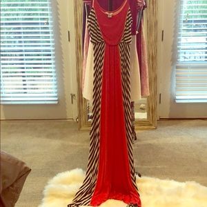 Bar III maxi dress pink, white and black!